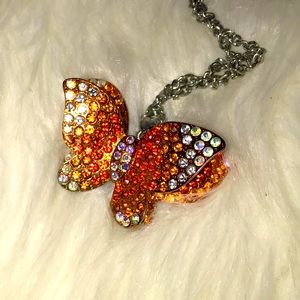 Butterfly Rhinestone Necklace